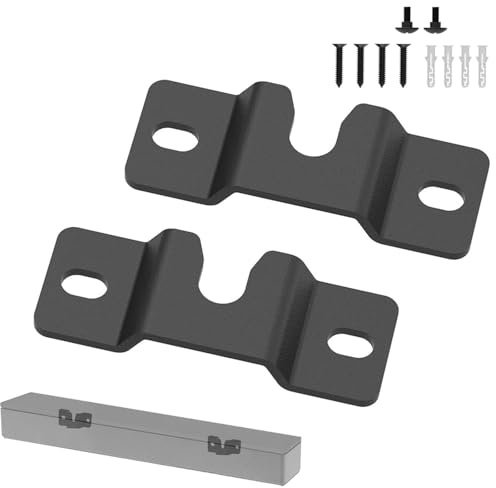 lrgnixs Supports de Montage Encastrés, Support Mural pour Barre de Son, Suspension Mural Acier INOX avec Matériel de Montage et vis, Support de Haut-Parleur Stable pour Montage Mural