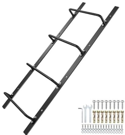PakaLife Heavy Duty fire Escape Ladder,4-Rung Egress Window Well Black Ladder Straight,2&3 Story Basement Window Ladders,High Load-Bearing Capacity (45.2 Lx17.9 W)