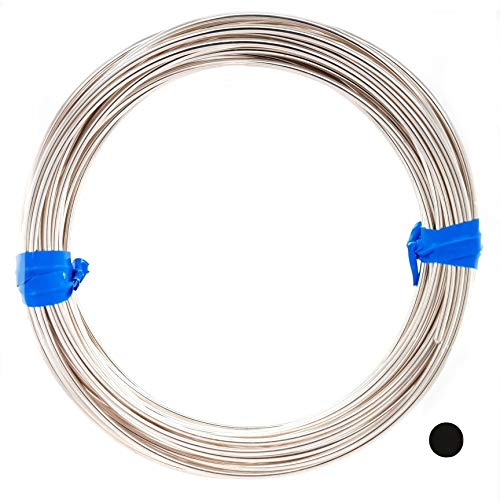 Craft Wire 18 Gauge, 925 sterling silvertråd, rund, halvhård - 15 cm från
