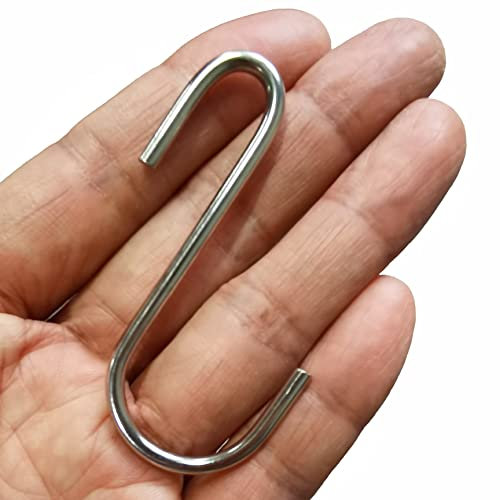 LU2000 AniWorld Pack of 10 Heavy Duty S Hooks Stainless Steel Pan Pot Holder Rack Hooks Hanging Hangers S Shaped Hooks for Kitchenware Pots Utensils Clothes Bags Towels Plants