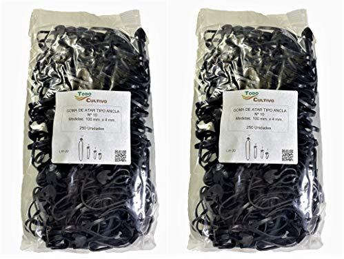 Todo Cultivo Ankargummi med elastiskt nr 10 extra att träna. 500 st. (2 x 250) förstärkt EPDM-gummi (maximal elasticitet och hållbarhet)