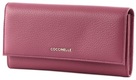 Coccinelle Leder Geldbörse Metallic Soft Wallet Pulp Pink Purpur