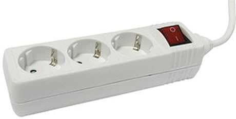 3 uttag med strömbrytare, 16 A, miljövänlig, vit – perfekt för anslutning av flera säkra elektriska enheter.