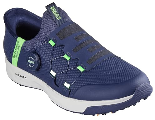 Skechers Go Golf Elite Vortex Baskets à Enfiler pour Homme, Textile synthétique Bleu Marine, 45 EU