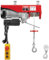 TEENO Elektrischer Flaschenzug, 1800 W, Überlastung, elektrische Seilwinde, 220 V, einfache und doppelte Aufhängung, 500 kg/1000 kg, 6 m/min | 12 m/min, rot (500/1000 kg)