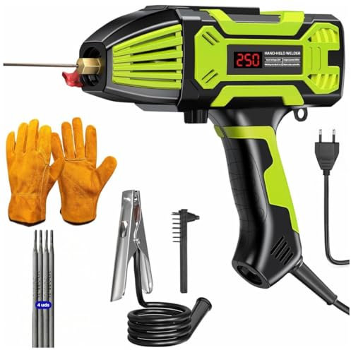 Soldador Portátil Inverter IGBT | Máquina de Soldar al Arco 220V 20-200A | Maletín, Electrodo y Accesorios | Ideal para Bricolaje y Profesionales