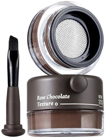 Erinde Gel Eyeliner Waterproof, Couleur Marron, Longue Durée, Gel Eyeliner Résistant à l'Eau, Application Facile, Avec Pinceau Intégré pour un Maquillage Précis