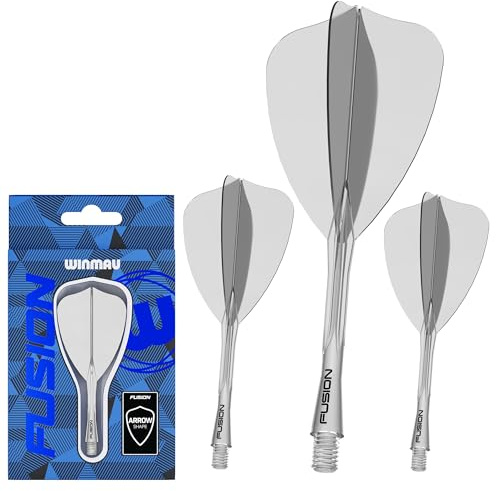 WINMAU | Fusion Integrated Dart Flights & Dart Stems | Arrow | All in One Darts Flights & Shafts | 90° Wing Design | Advanced Polymers | Professional Darts Accessories | Best Darts Gifts