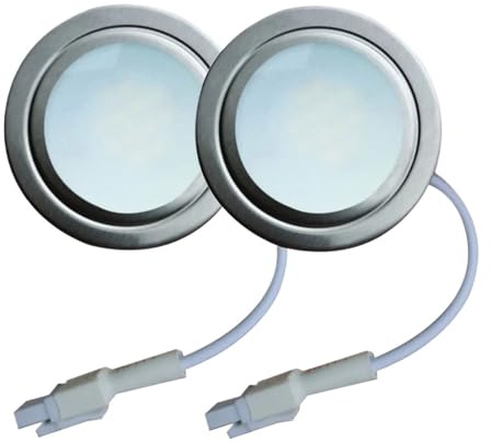 Ampoule De Hotte De Cuisinière, 2 Pièces, Trou De 50mm 55mm, 1.5W 12V DC 230V Avec Connecteur Mâle EL4.5, Lampe De Ventilation For Armoire(EL,220V AC White)