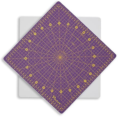 Victor drehbare schneidematte selbstheilend in 32x32cm, geignet zum nähen und basteln (Violett, 32 x 32 cm)