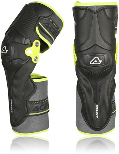 ACERBIS X-Strong Protectores de rodilla (Black/Yellow,One Size)