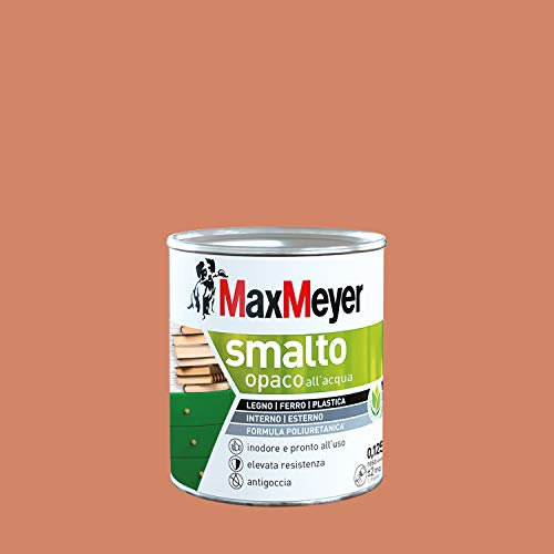 Maxmeyer Smalto All'Acqua Poliuretanico Opaco Arancio Ace 0,125 L
