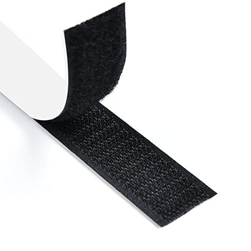 Romon Belcro Adhesivo Doble Cara,5M Belcro Adhesivo Fuerte Hook y Loop Auto Adhesivo,16mm Ancho Reutilizable Nylon Cinta Doble Cara para Oficina, Mosquiteras,Doméstica, Bricolaje