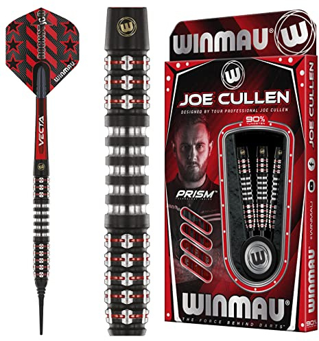 WINMAU Joe Cullen tändning professionell volframdartset med flyg och stjälkar (axlar)