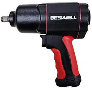 Beswell-BW-112FN1-llave de impacto neumática - máx. Par de aflojamiento 1600 Nm, de 12,5 mm (1/2 pulgada) - llave neumática de baja vibración para apretar y aflojar tornillos-2 años de garantía
