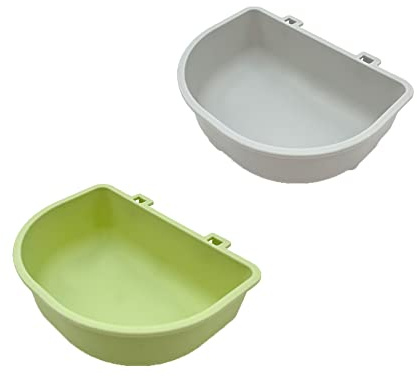 UtySty 2 Pack Pet Carrier Feeder Clip-on Wire Cage Bowl Bird Feeding Dish Hanging Cups for Cat Carrier with Wire Door Rabbit Habitat Bunny Hutch Hamster Puppy Dog Crate Guinea Pig Ferret Chinchilla
