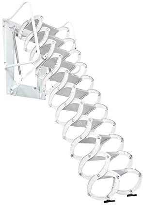 Faltbare Dachbodentreppe Teleskop Dachbodenleiter Outdoor Klappbare Dachbodentreppe 11 Stufen Wandmontage Klappleiter für RV Loft Home Dachboden Klappleiter Loft Treppe