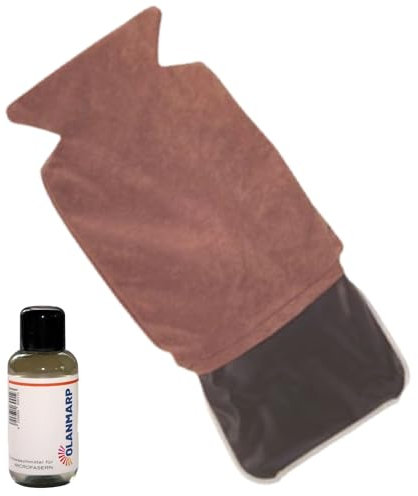 Natürliches Kryotherm Natur Moor Wärmekissen mit Heilkräften für Wohlbefinden und Entspannung + Olanmarp Waschmittelkonzentrat für Mikrofaser 50 ml (Wärmflasche 18x23 cm)