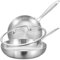 LOLYKITCH 22-30 CM Tri-ply Stainless Steel Frying Pans Set with a Lid,Skillets,Induction Cooking Pans,Even Heating and Oven Safe
