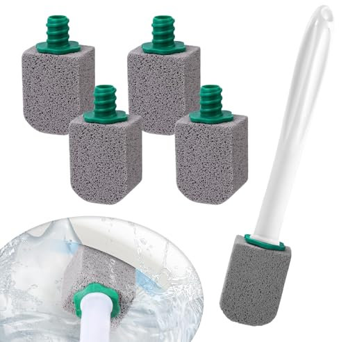 5 Pezzi pietra pomice wc,con 1 manico,pietra pomice per pulire wc,disincrostante per ceramica,Pulisce efficacemente le macchie più ostinate