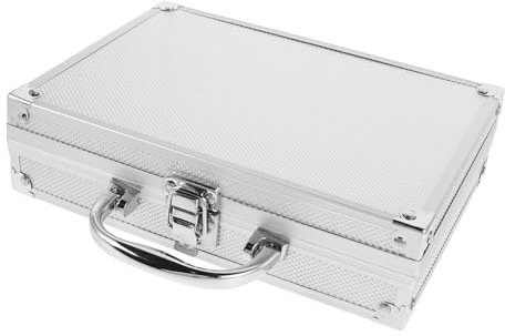 Vaguelly Aluminium Werkzeugkoffer Stoßfest Mit Organizer Und Taschenlampe Für Handwerks- Und Autowerkzeuge Leicht Tragbar Abschließbar