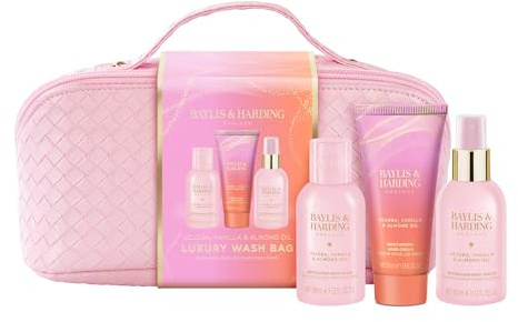 Baylis & Harding Jojoba, Vanilla & Almond Oil Luxury Wash Bag Gift Set - Vegan Friendly
