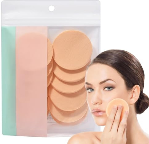 12pcs Makeup Sponge - Round Face Paint Sponges - Soft Latex Powder Puff For Liquid Foundation, Concealer, BB Cream - Washable & Reusable & Wet And Dry Use Blending Cosmetic Sponges