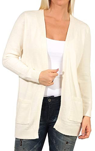 ONLY Damen Onllesly L/S Open Cardigan KNT Noos Strickjacke 15174274,Whitecap Gray/Detail:w. Melange,S