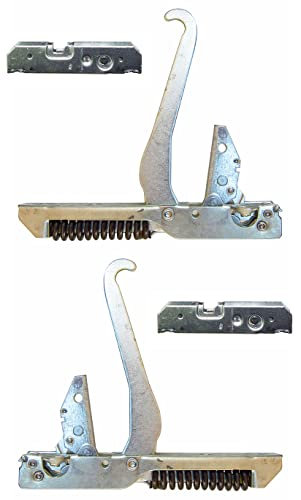 Franza - Kit 2 cerniere 154 x 20 mm. per Electrolux Rex Ilve Franke complete di 2 portarulli per porta forno con doppio vetro - KCF6790