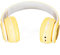 ciciglow Bluetooth Headset Over Ear, Wireless Headphone with Colorful Light, Foldable Noise Reduction Headphone, PU leather Comfortable Headphone, for Travel Work Game Phone Laptop(Yellow)