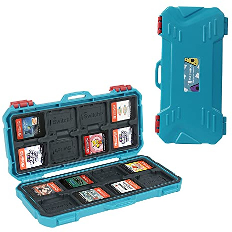 LYNCA Spelkortsfodral för Nintendo Switch & NS NX, hårt skal skyddande stötsäker lagring switch spelkort förvaring, 16 spelkortplatser, Korthållare