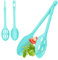 Hausfelder Couverts à Salade en 2 pièces, Couverts à Salade et Pince à Salade en Plastique (Vert)