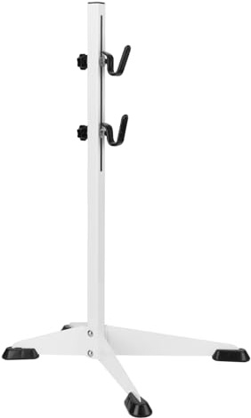 QWORK® Cavalletto da parcheggio per biciclette per forcella della ruota posteriore, Cavalletto bici per manutenzione con gancio rivestito in gomma, Ganci flessibili para altezza regolabili