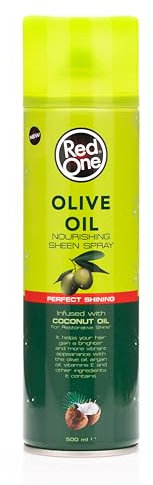 Redone Olive Oil Sheen Spray 500 ml – Nourishing Hair Shine Spray with Olive & Coconut Oil for Dry Scalp, Braids & Afro Hair | Adds Moisture, Shine & Smooth Finish