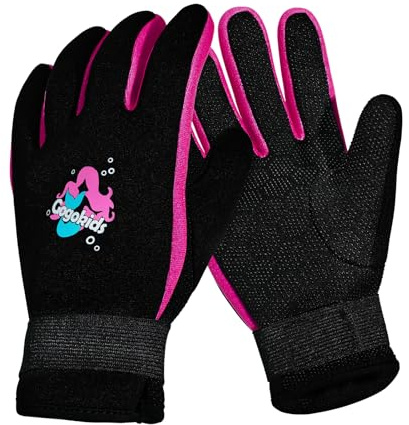 Gogokids Kids Diving Gloves 3MM Neoprene Swim Gloves, Anti-Slip for Diving Snorkeling Kayaking