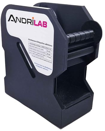 Distributeur d'étiquettes adhésives en rouleau, largeur maximum de 4,5 cm