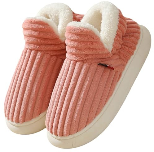 YKDLLF Femme Pantoufles Homme Chaud Confortable Hiver Antidérapantes Légères haussons Hiver Chaud Pantoufles Confortable Fermé Peluche Fourrure Antidérapantes