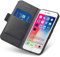 Aunote Handyhülle für iPhone 7 Plus Hülle/iPhone 8 Plus Hülle, iPhone 7Plus/8Plus Handyhülle/Schutzhülle/Klapphülle, Tasche Leder Etui Folio, Flip Smartphone Apple Handy Cover Case Klappbar. Schwarz