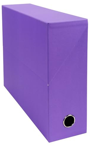 Exacompta - Réf. 89329E - 1 Boîte transfert Salsa en papier texturé - Dos 90 mm - Avec un oeillet en métal - Pour format A4 - Dimensions 25,5 x 34 x 9 cm - Couleurs aléatoires - Livrée montée