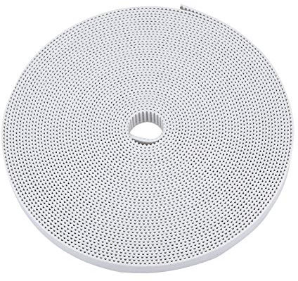 ASHATA Zahnriemen,3D Druckerzubehör 2GT Zahnriemen 10mm Zahnriemen (Weiss 10m) 10mm Zahnriemen 3D Drucker Riemen Weiss Offener Zahnriemen mit Stahlkern 10M