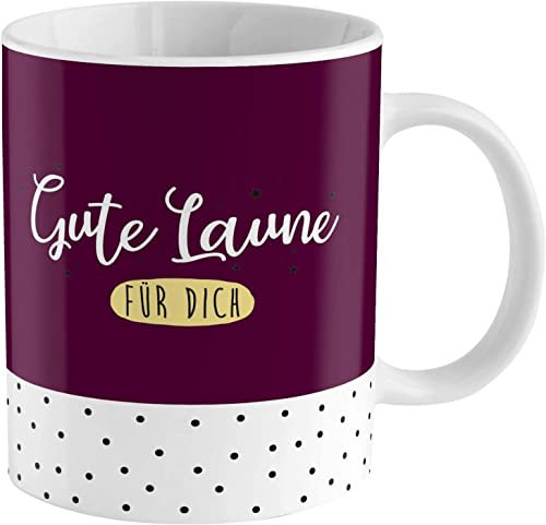 Sheepworld Zaubertasse mit Motiv Gute Laune | Motiv-Wechsel-Tasse, Porzellan, 35 cl, Tasse mit Spruch, Geschenkbox | Geschenk lustig, Überraschung | 46458