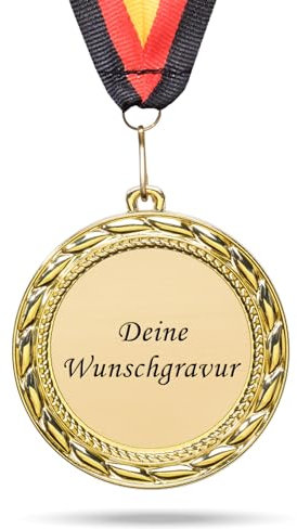 andSmile Medaille mit Gravur - mit Wunschtext - Orden aus hochwertigem Metall - personalisierte Medaille mit Wunschname, Geschenke zum Geburtstag & Weihnachten