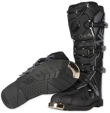 O'NEAL Kinder Motocross Stiefel TRIBUTE Youth Boot I MX Enduro I Motocross Stiefel Kinder mit Metall Sohlenschutz & verstellbaren Verschlussschnallen I Schwarz I Größe 31