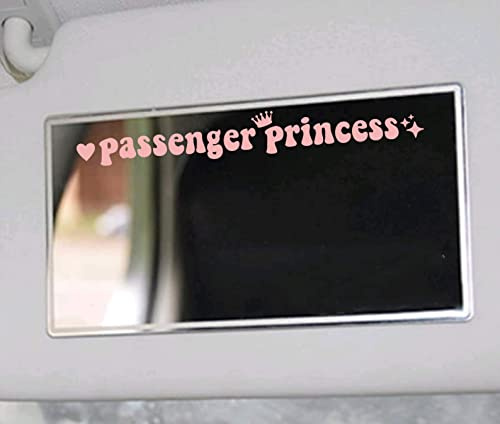 Passenger Princess Sticker Funny Car Stickers Decal Decor Truck Cute Car Accessories for Rearview Mirror Window JDM Vinyl Letter Decals for Men Women Girls Cute Queen - Pink