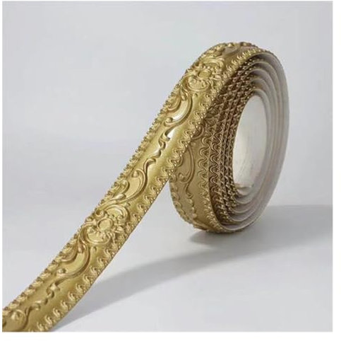 Ligne de garniture murale à motif en relief 3D, autocollants de bordure de papier peint, papier peint auto-adhésif en PVC, autocollant de carrelage for cadre de porte de fond de télévision ( Color : G