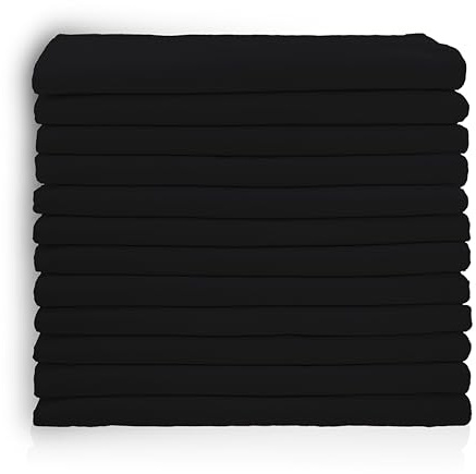 Sweet Needle Juego de Servilletas de Tela Negras Alta absorbencia para derrames, Lavables Resistentes a Las Arrugas, Reutilizables Uso para cenas diarias, Ocasiones Especiales y Eventos Paquete de 12