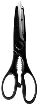 Zanetti, Forbici Multiuso, Lama 21 cm, Spessore 1.5 mm, Nero, Forbici da Cucina, Forbici Acciaio Inox, Manico Ergonomico Polipropilene