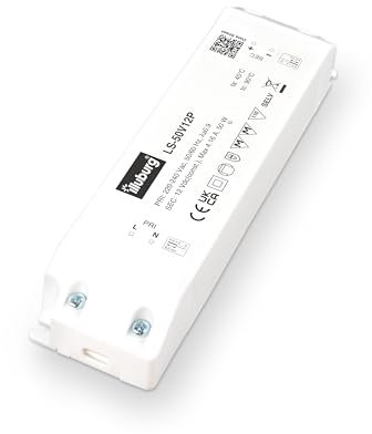 illuburg Transformador LED 12V 50W Sin Parpadeo para G4 GU5,3 Tira LED Alimentador Fuente de Alimentación Driver