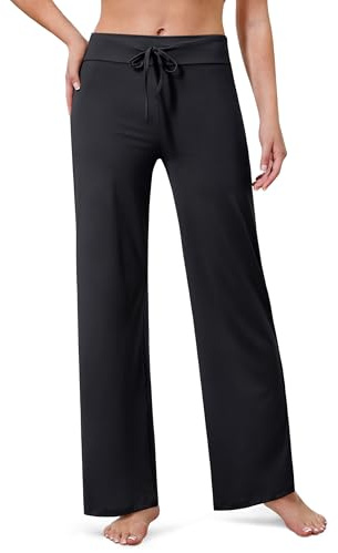 VALANDY Creamlush Drawstring Wide Leg Pants for Women Lounge Yoga Pants