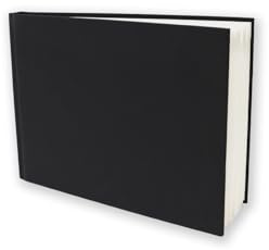Artway Studio - Blocco da disegno, formato A5, orizzontale, 100 facciate, 50 pagine di carta da disegno da 170 g/m², copertina rigida, colore: Nero